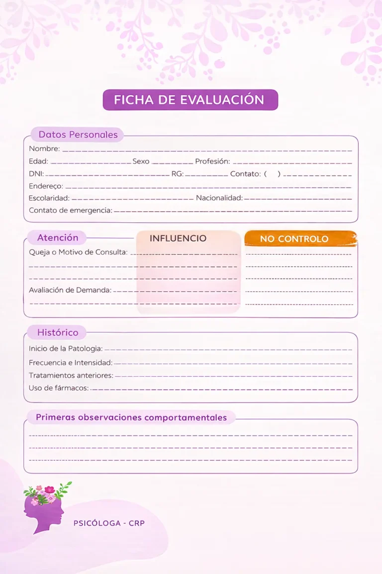 Ficha de Evaluación Psicoterapêutica